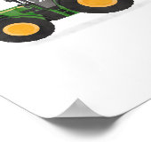 Groene Tractor Kinderkamer Decor Poster (Hoek)