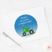 Groene Tractor Party Favor Bag Sticker (Envelop)