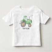 Groene Tractor Peuter Tshirt (Voorkant)