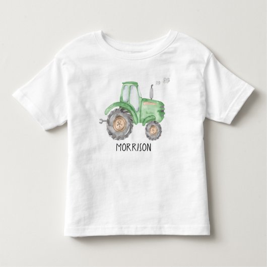 Groene Tractor Peuter Tshirt (Voorkant)