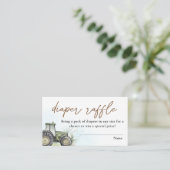 Groene Tractor Ranch Boerderij Luier Raffle Waterv Informatiekaartje (Staand voorkant)