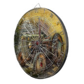  groene tractor Rustic Old Barn Dartbord (Voorkant Rechts)