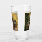 groene tractor Rustic Old Barn Glas (Links)