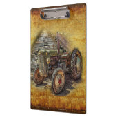groene tractor Rustic Old Barn Klembord (Links)