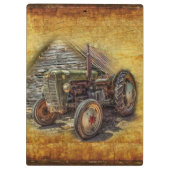 groene tractor Rustic Old Barn Klembord (Achterkant)