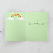 groene tractor St. Patrick's Day Kaart (Binnen)