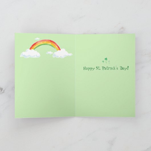 groene tractor St. Patrick's Day Kaart (Binnen)