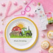 Groene Tractor | Themagetalenteit Papieren Borden Papieren Bordje (Feest)