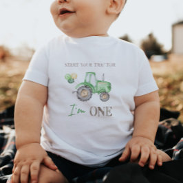 Groene Tractor Verjaardag T-shirt
