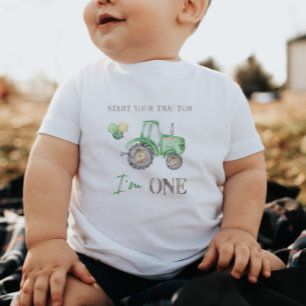 Groene Tractor Verjaardag T-shirt