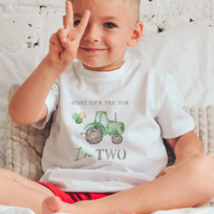 Groene Tractor Verjaardag T-shirt
