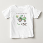 Groene Tractor Verjaardag T-shirt (Voorkant)