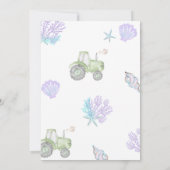 Groene Tractor & Zeemeermin Broer/Zus Gezamenlijke Kaart (Achterkant)