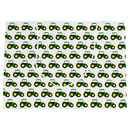 Groene tractoren grote cadeau groot cadeauzakje (Voorkant)