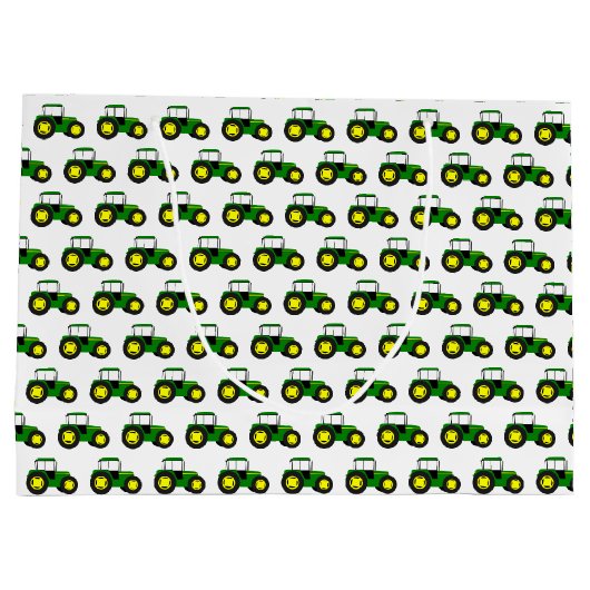 Groene tractoren grote cadeau groot cadeauzakje (Achterkant)