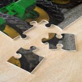 Groene tractoren legpuzzel (Zijkant)