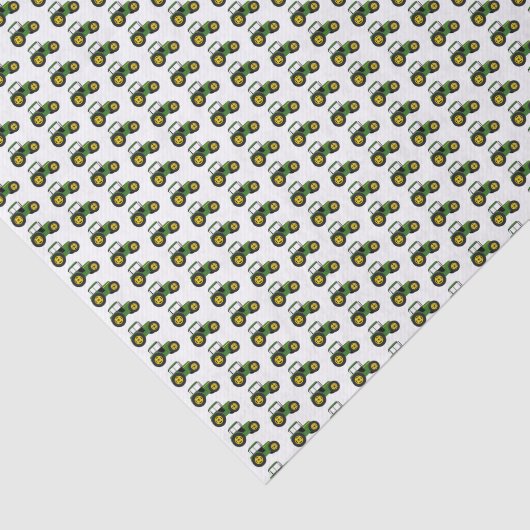 Groene tractoren tissuepapier (Detail)