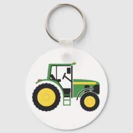 Groene tractorsleutel sleutelhanger