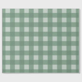 Groene traditionele Kerstmis - geruite streep Cadeaupapier (Vlak)