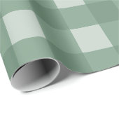 Groene traditionele Kerstmis - geruite streep Cadeaupapier (Rol Hoek)