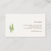 Groene Trees Evergreen Natuur en Landscaping Visitekaartje (Achterkant)