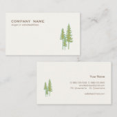 Groene Trees Evergreen Natuur en Landscaping Visitekaartje (Voorkant / Achterkant)