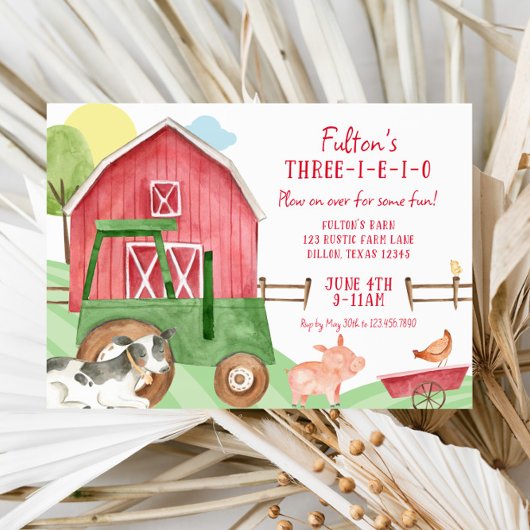 Groene trekkende landbouwhuisdieren - uitnodiging