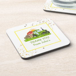 groene trekker | Boerderij Thema Verjaardagsfeest  Bier Onderzetter