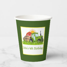 groene trekker | Boerderij Thema Verjaardagsfeest  Papieren Bekers