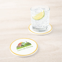 groene trekker | Boerderij Thema Verjaardagsfeest  Zandsteen Onderzetter