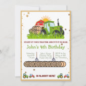 groene trekker | Jongens thema verjaardagsfeestje Kaart (Voorkant)