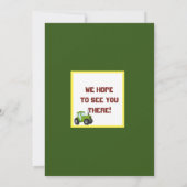 groene trekker | Jongens thema verjaardagsfeestje Kaart (Achterkant)