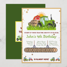 groene trekker | Jongens thema verjaardagsfeestje Kaart