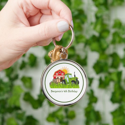 groene trekker | Jongens thema verjaardagsfeestje Sleutelhanger (Hand)