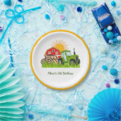 groene trekker | Thema Verjaardagsfeestje Papieren Papieren Bordje (Feest)