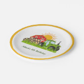 groene trekker | Thema Verjaardagsfeestje Papieren Papieren Bordje (Gekanteld)