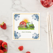 groene trekker | Verjaardagsfeestje decor servette Servet (Insitu)