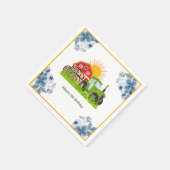 groene trekker | Verjaardagsfeestje decor servette Servet (Hoek)