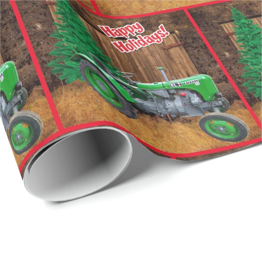  groene trekker voor kerstmis door Barn Cadeaupapier (Rol Hoek)