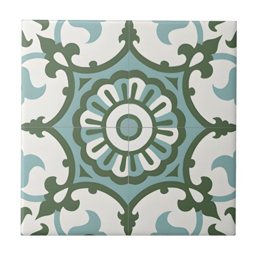 groene trektegels tegeltje (Voorkant)