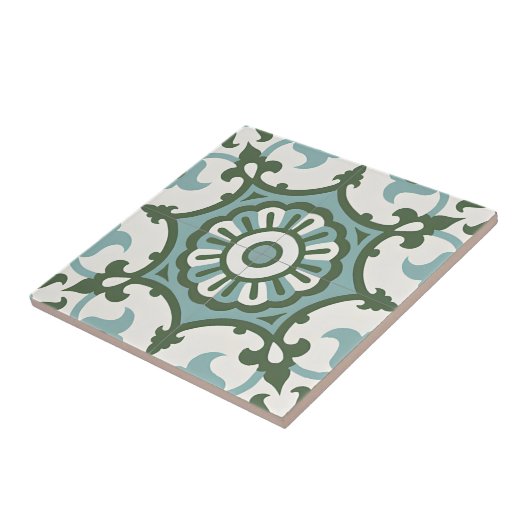 groene trektegels tegeltje (Zijkant)