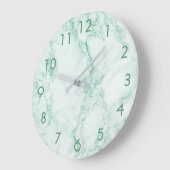 Groene trendy marmer grote klok (Hoek)