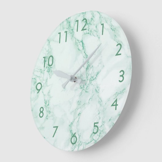 Groene trendy marmer grote klok (Hoek)