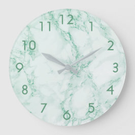 Groene trendy marmer grote klok