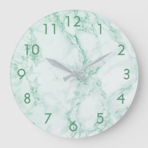 Groene trendy marmer grote klok