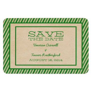 Groene Trendy Stripes sparen de Magnet van de Datu Magneet