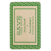 Groene Trendy Stripes sparen de Magnet van de Datu Magneet (Verticaal)