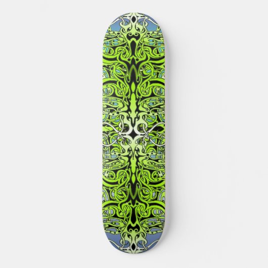 Groene Tribale Rijk ontwerp Persoonlijk Skateboard (Voorkant)