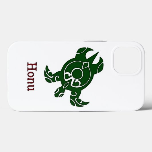 Groene Tribale Zee Turtle on White Case-Mate iPhone Case (Achterkant (horizontaal))