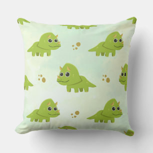 Groene Triceratops Baby Jongens Slaapkamer Kussen